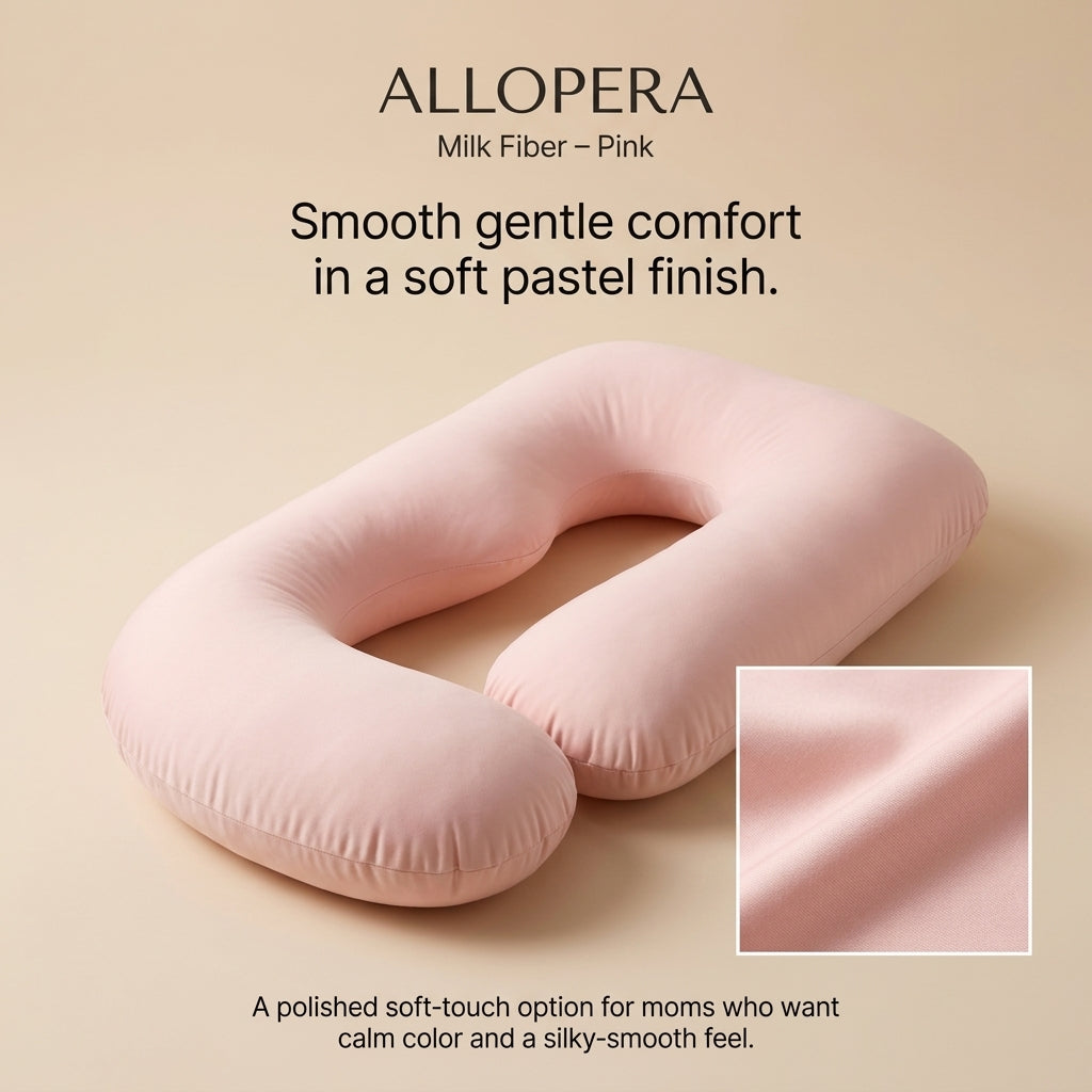 ALLOPERA 57 Inch Pregnancy Pillow for Sleeping | Full Body Maternity Support Pillow, Black-Grey Velvet