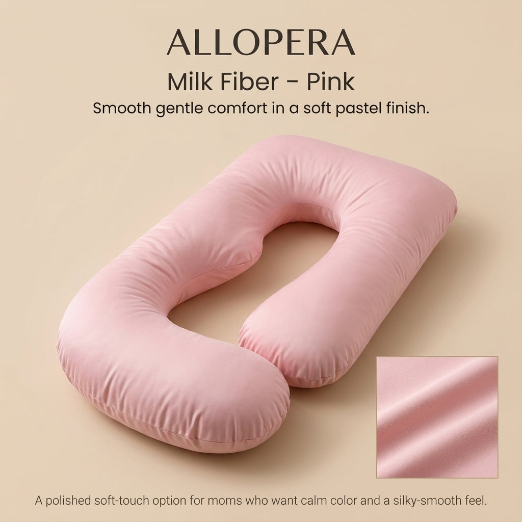 ALLOPERA 57 Inch Pregnancy Pillow for Sleeping | Full Body Maternity Support Pillow, Black-Grey Velvet