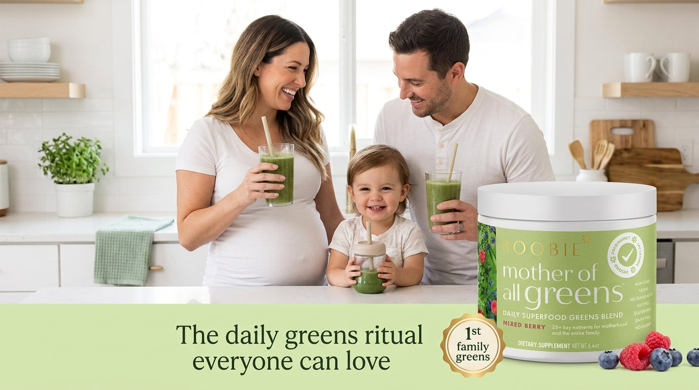 Boobie Mother of All Greens Mixed Berry | Pregnancy & Breastfeeding Superfood Greens Powder