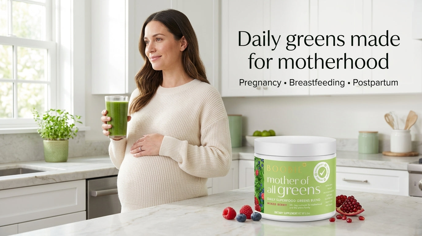 Boobie Mother of All Greens Mixed Berry | Pregnancy & Breastfeeding Superfood Greens Powder